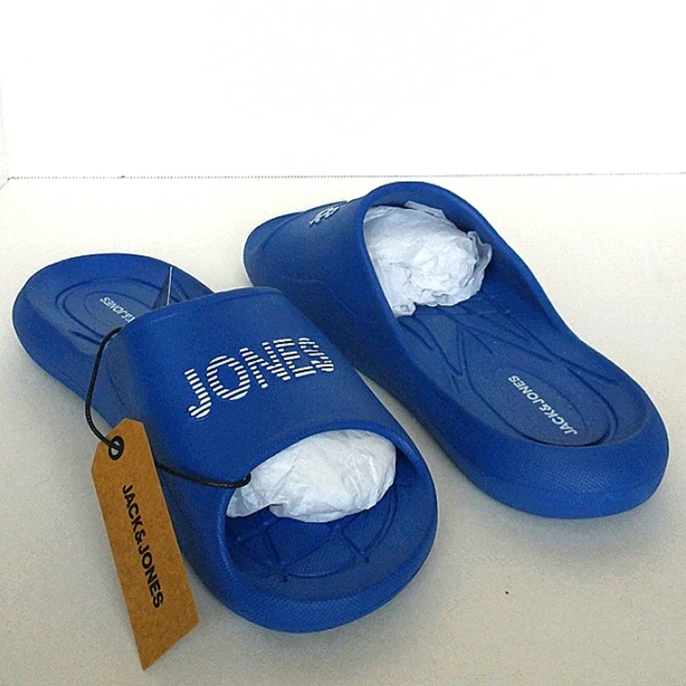 New w/tags Jack & Jones Garrix Men's Molded Summer Pool Slides Size 8